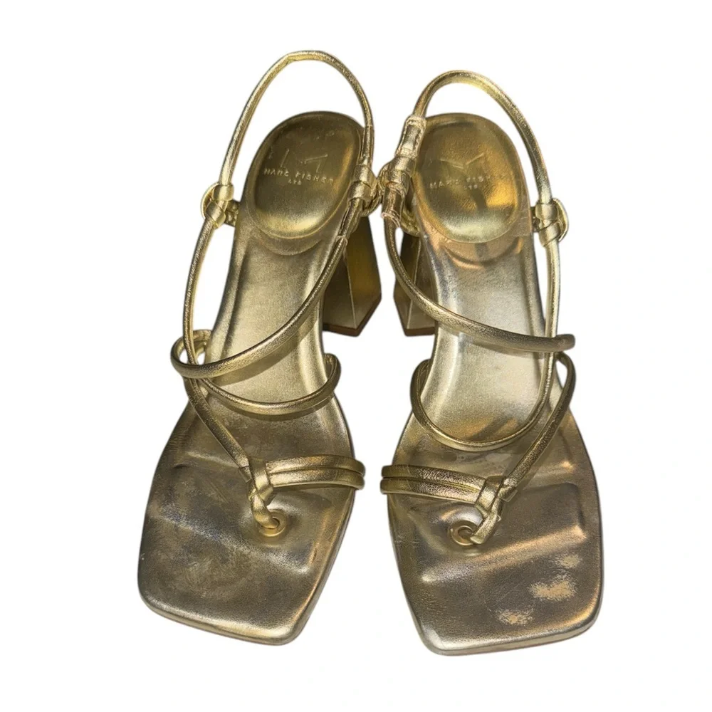 Marc Fisher LTD Womens Giada Leather Slip-On Heels Size‎ 8